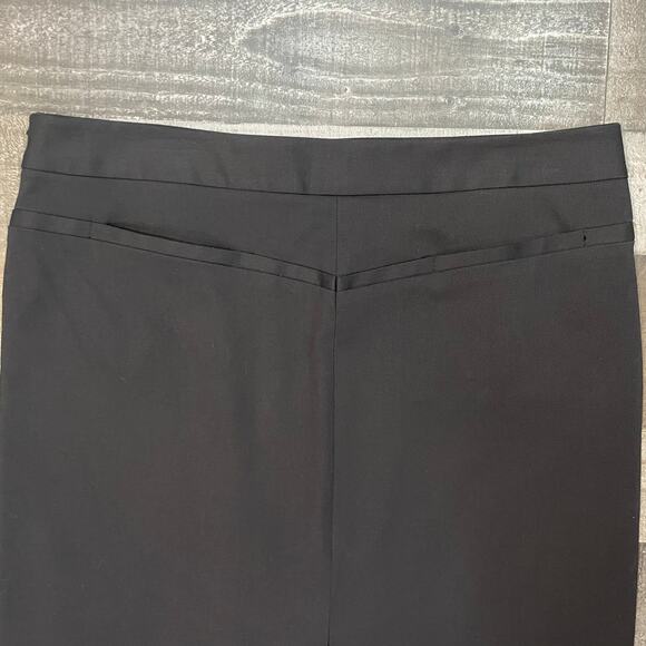 Theory Black Wool Blend Back Slit Side Zip Mini Skirt Women's Size 12 - Picture 6 of 11
